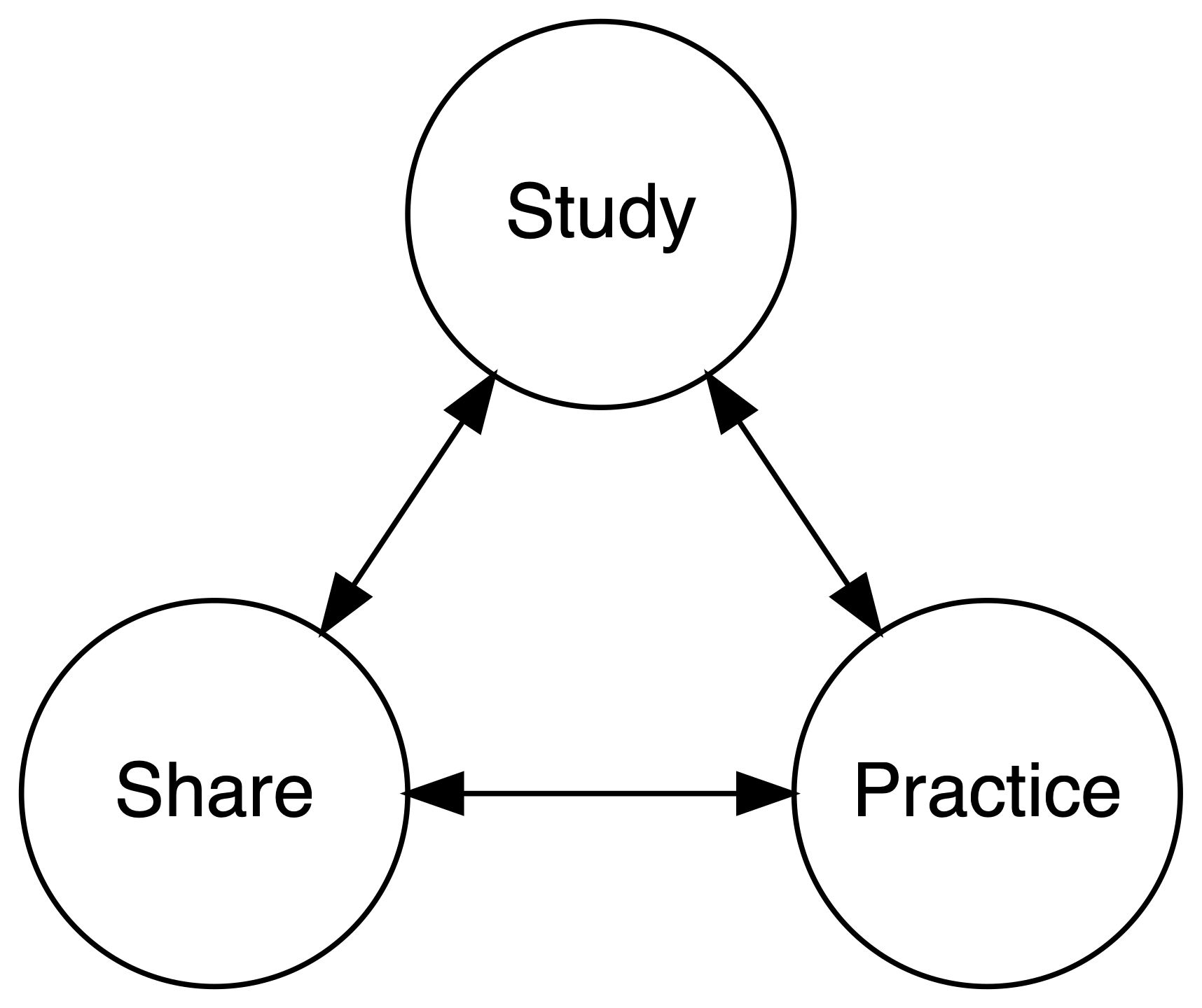 A basic model of the steps needed to become an accomplished musician.